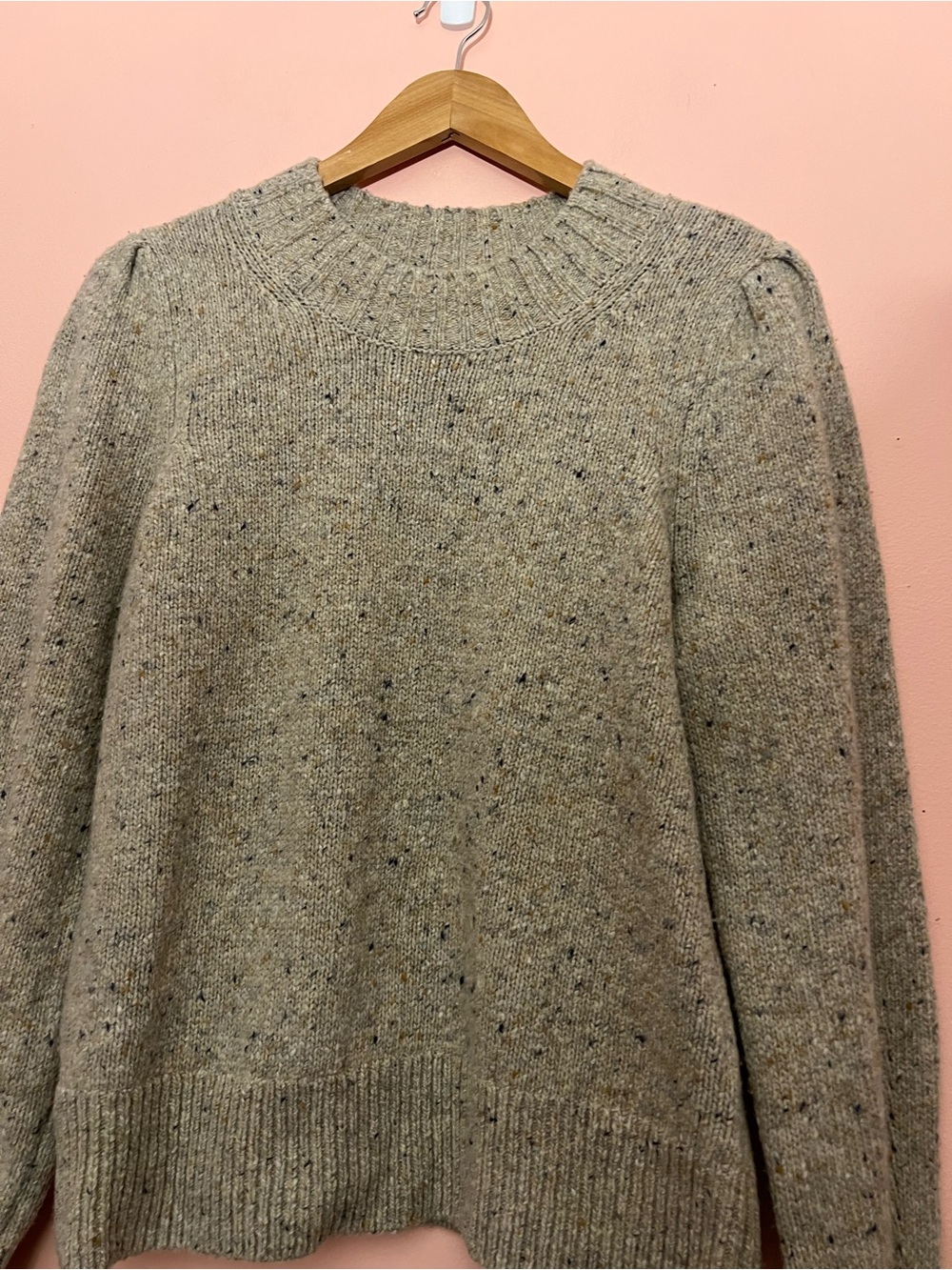 Faherty Oatcake Boone Sweater Merino Wool Alpaca Medium - Picture 3 of 12
